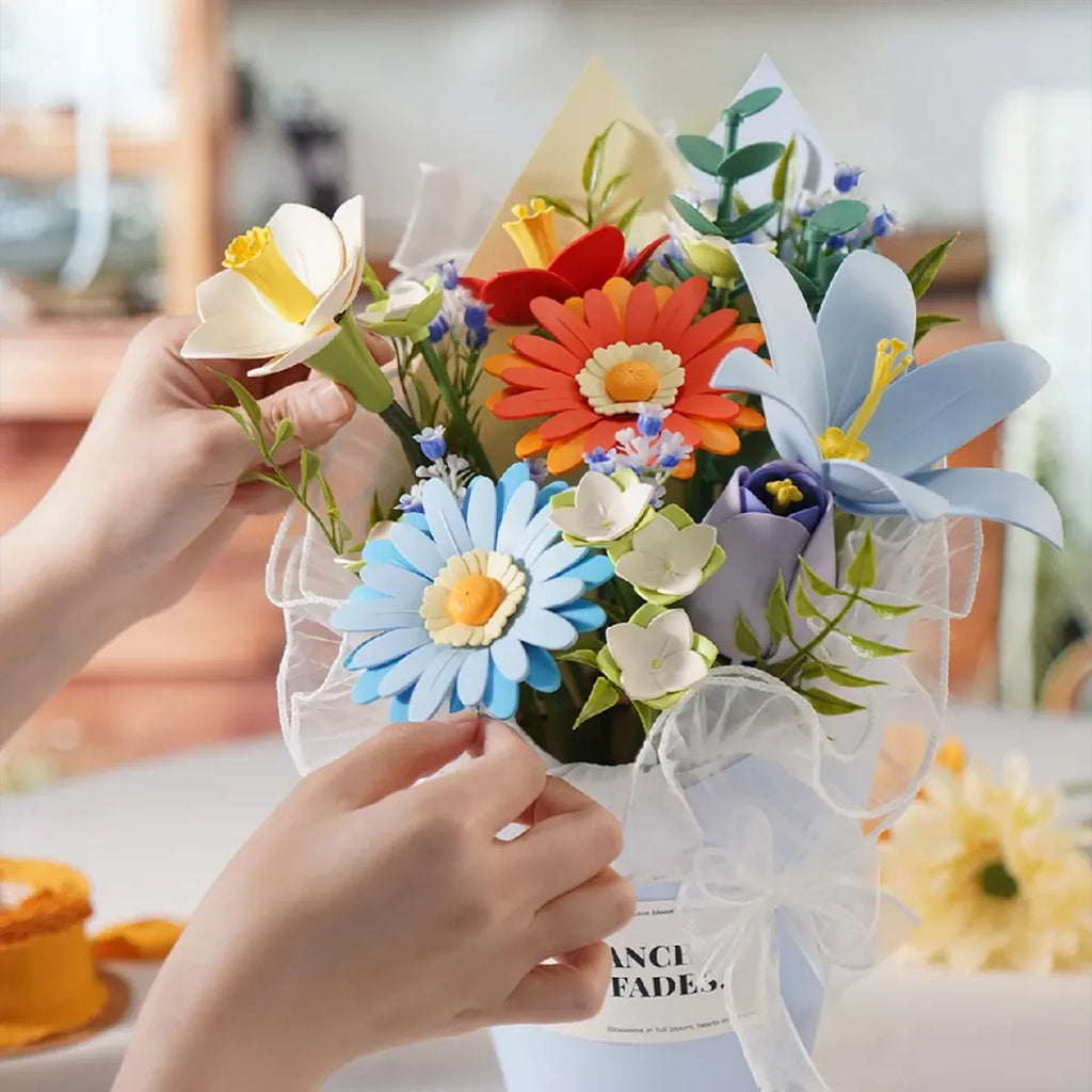 Twilight Sky DIY 3D Flower Bouquet Puzzle