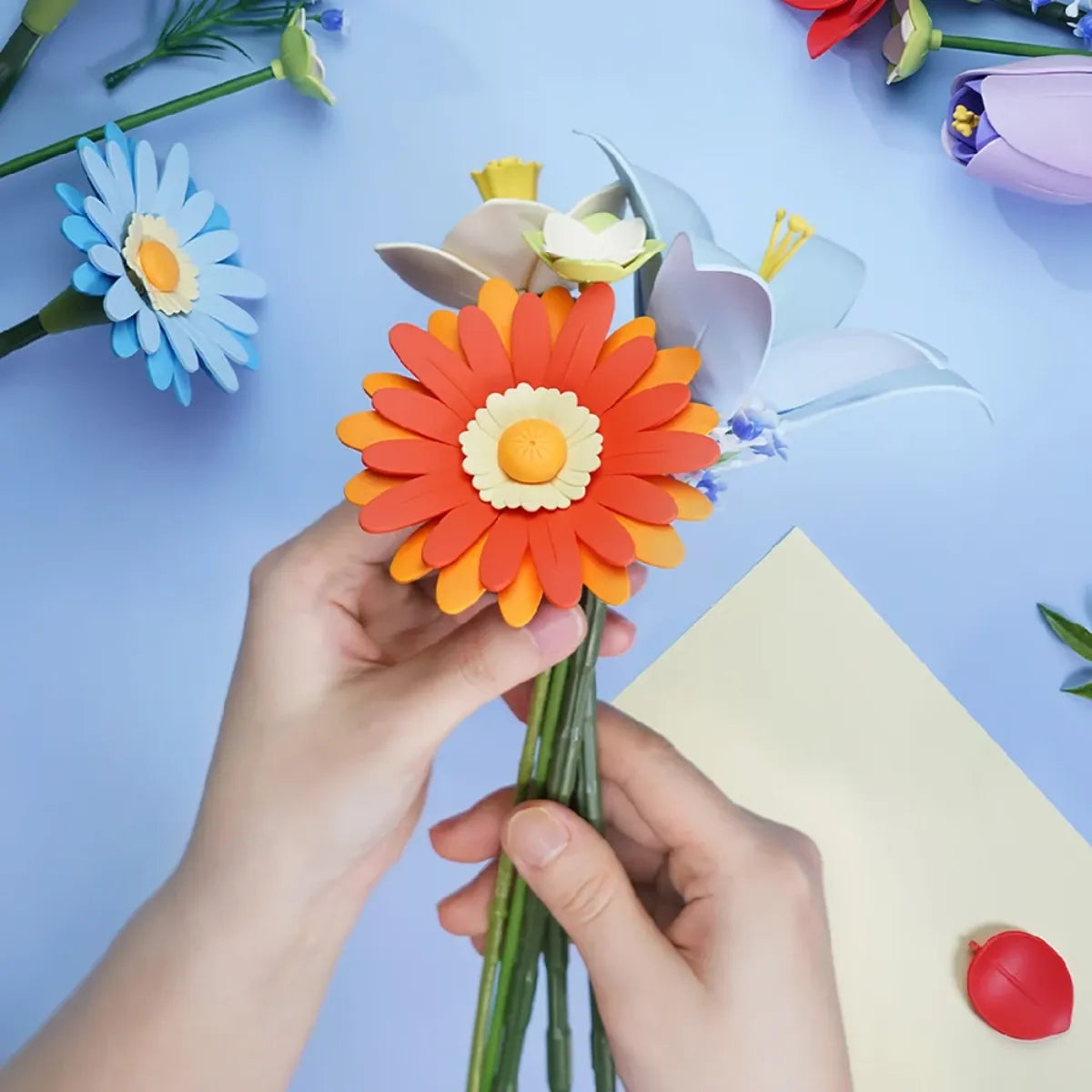 Twilight Sky DIY 3D Flower Bouquet Puzzle