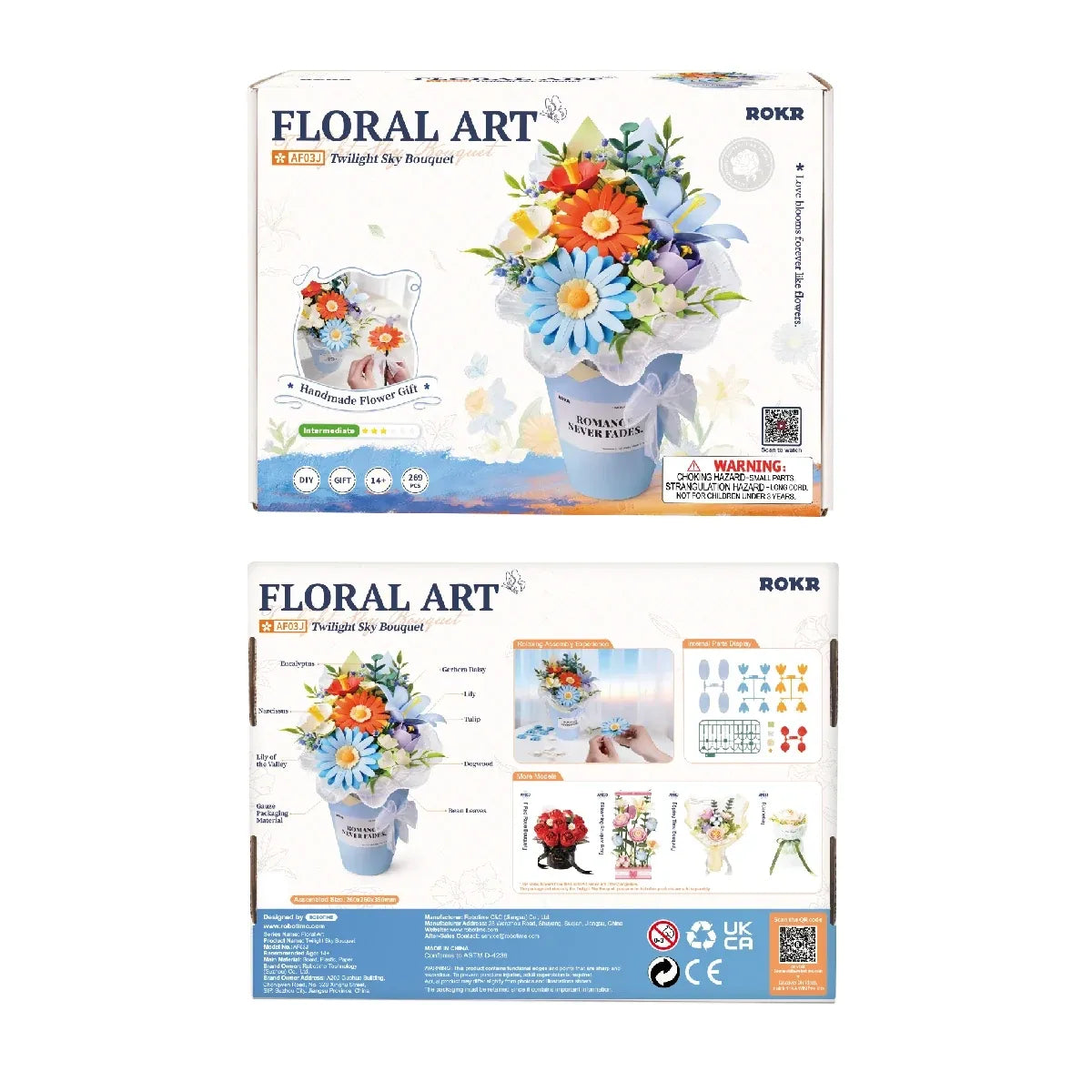 Twilight Sky DIY 3D Flower Bouquet Puzzle