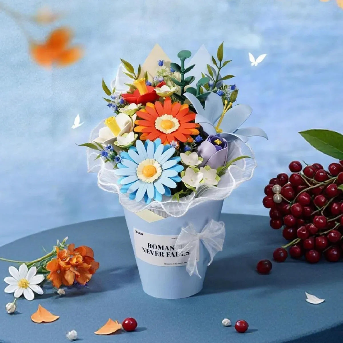 Twilight Sky DIY 3D Flower Bouquet Puzzle