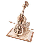 Magic Cello Mechanical Music Box 3D Wooden Puzzle