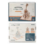 Magic Cello Mechanical Music Box 3D Wooden Puzzle