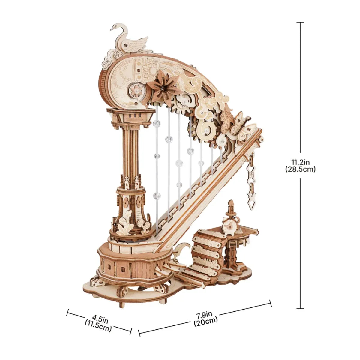Magic Harp Mechanical Music Box 3D Wooden Puzzle