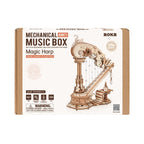 Magic Harp Mechanical Music Box 3D Wooden Puzzle