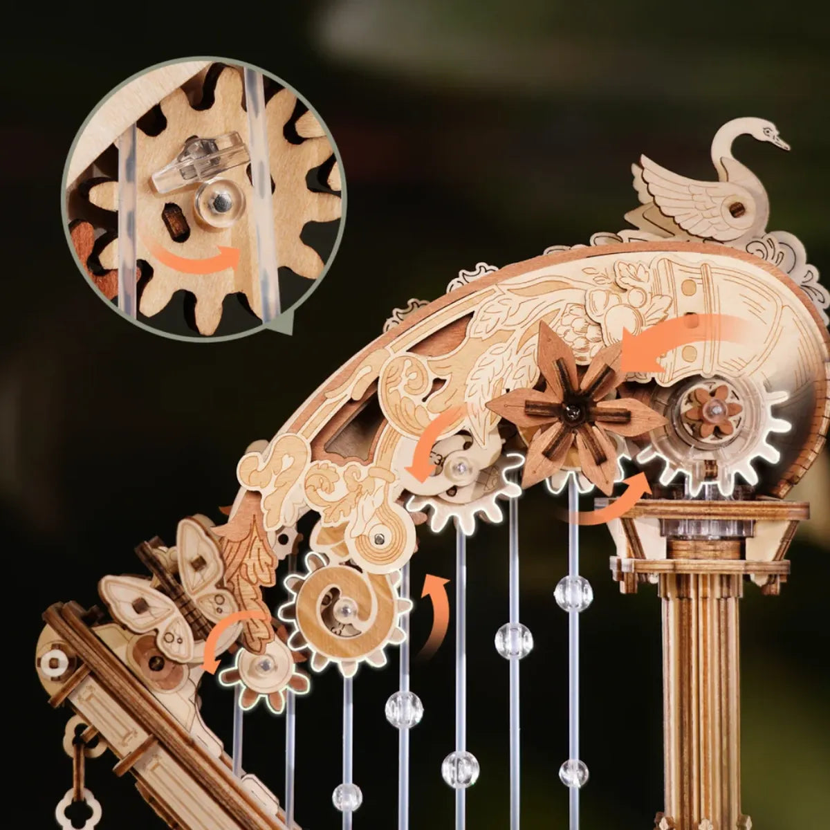 Magic Harp Mechanical Music Box 3D Wooden Puzzle