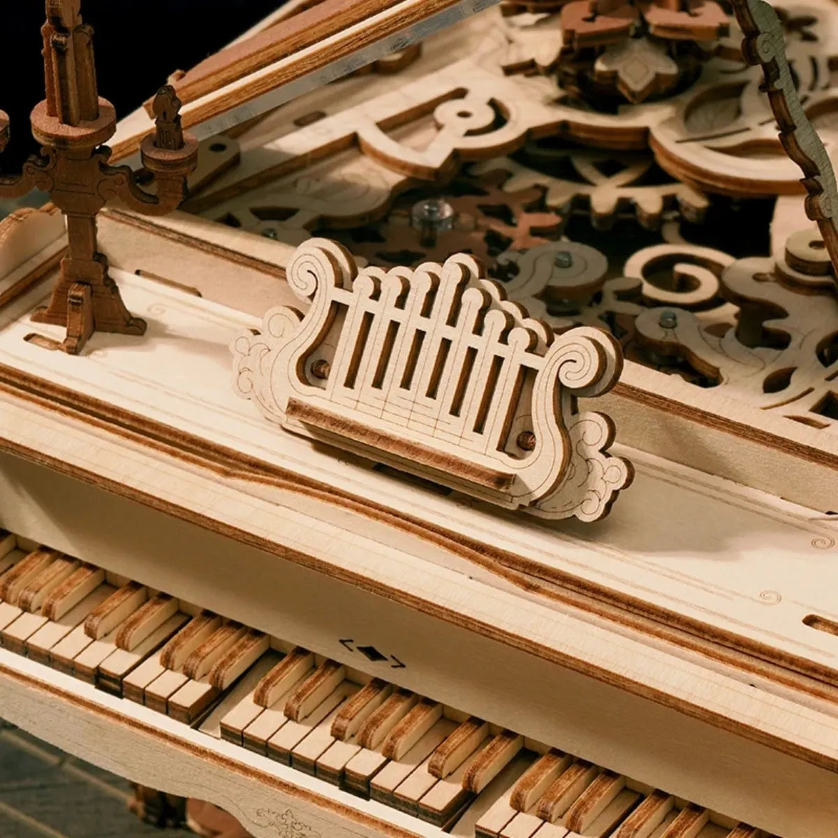 Magic Piano Mechanical Music Box 3D Wooden Puzzle