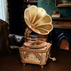 Diva Gramophone Mechanical Music Box 3D Wooden Puzzle