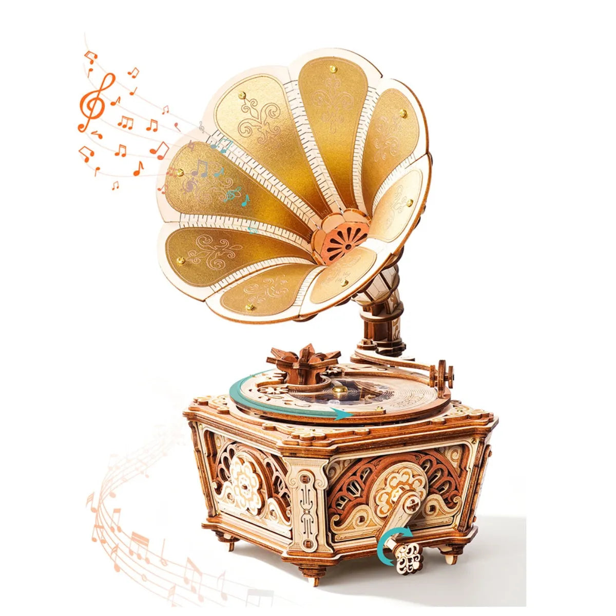 Diva Gramophone Mechanical Music Box 3D Wooden Puzzle