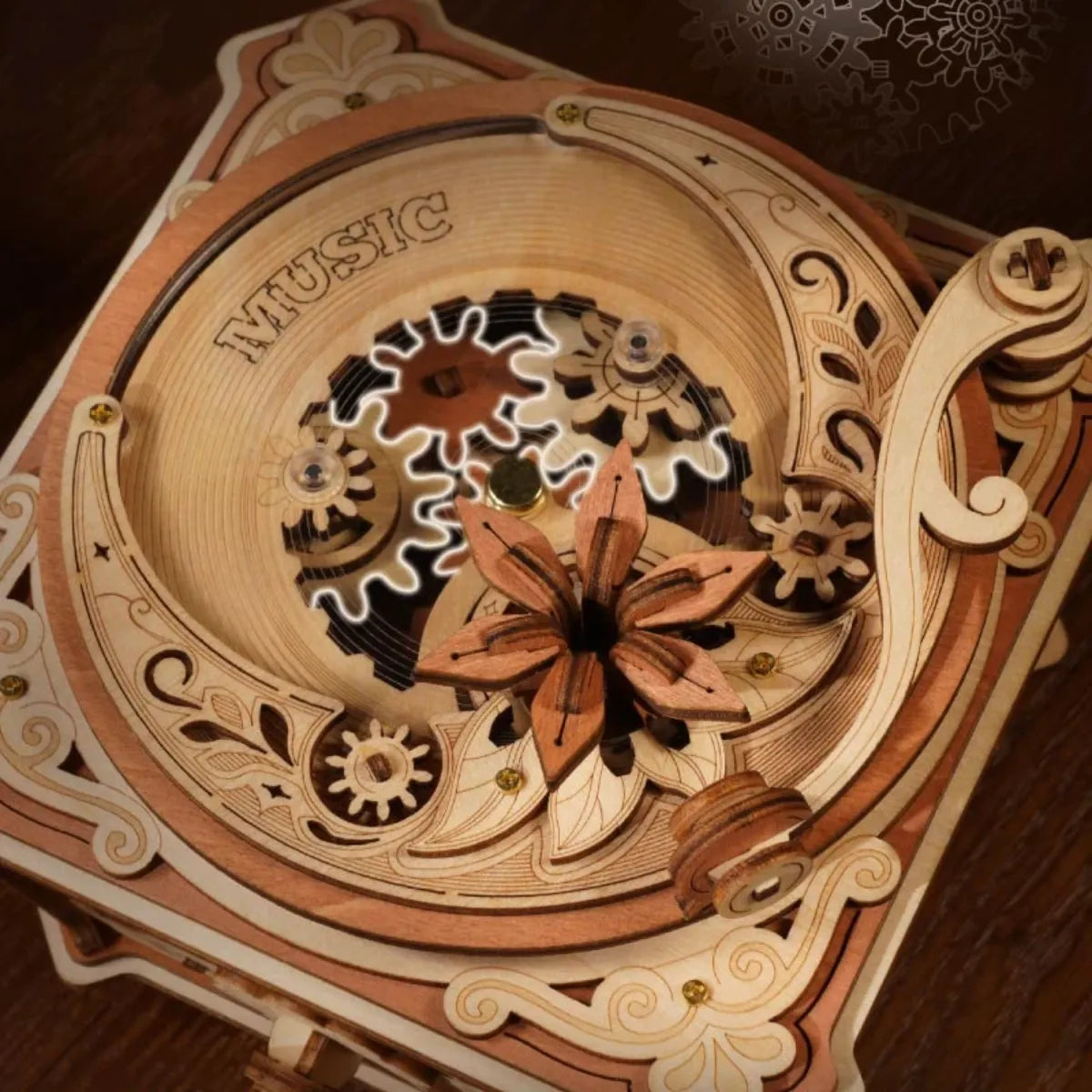 Diva Gramophone Mechanical Music Box 3D Wooden Puzzle