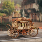 Stagecoach Mechanical Music Box 3D Wooden Puzzle