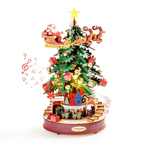Christmas Melody Tree 3D Wooden Puzzle Music Box