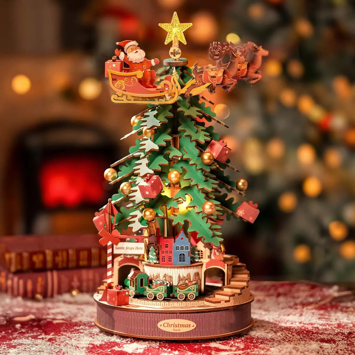 Christmas Melody Tree 3D Wooden Puzzle Music Box