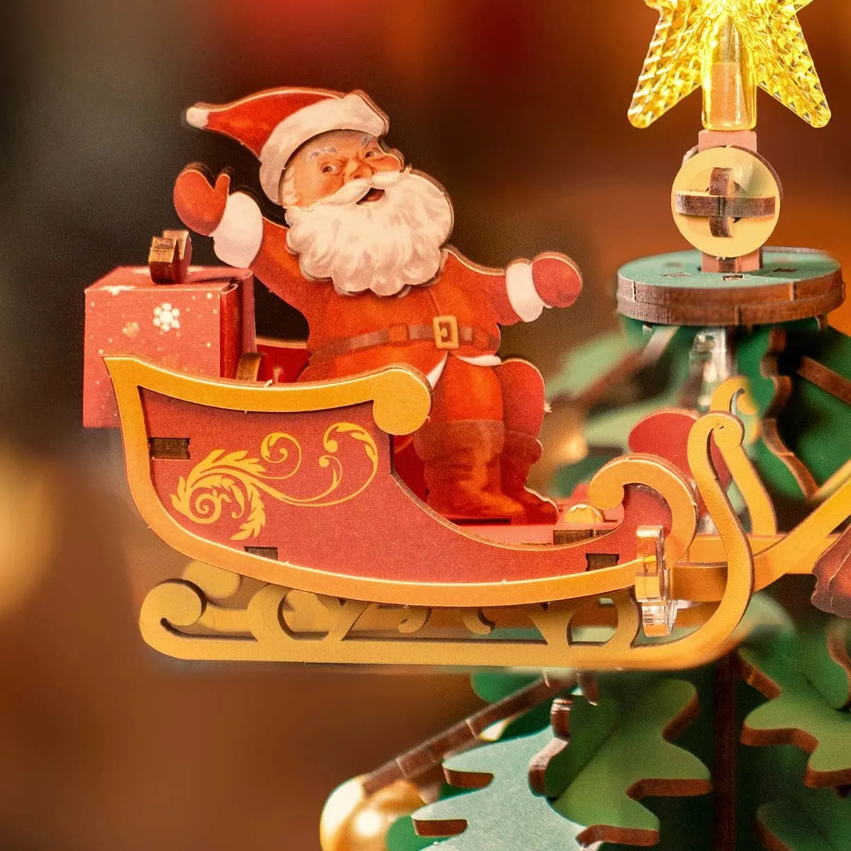 Christmas Melody Tree 3D Wooden Puzzle Music Box
