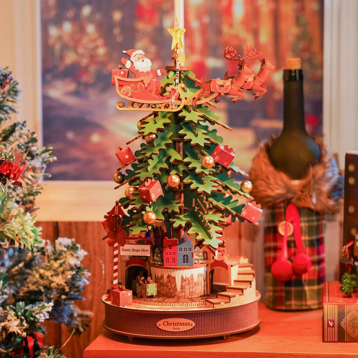 Christmas Melody Tree 3D Wooden Puzzle Music Box