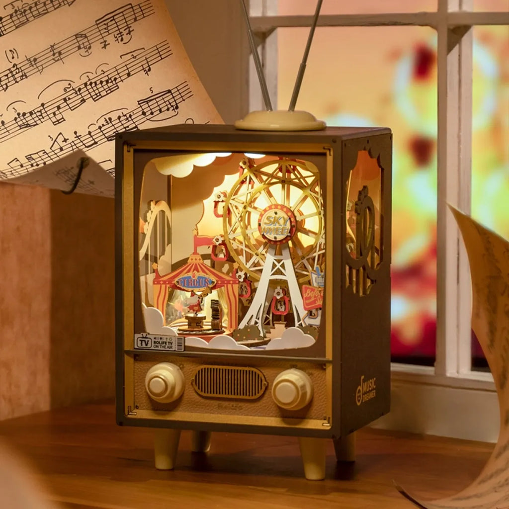 Sunset Carnival 3D Wooden Puzzle Music Box