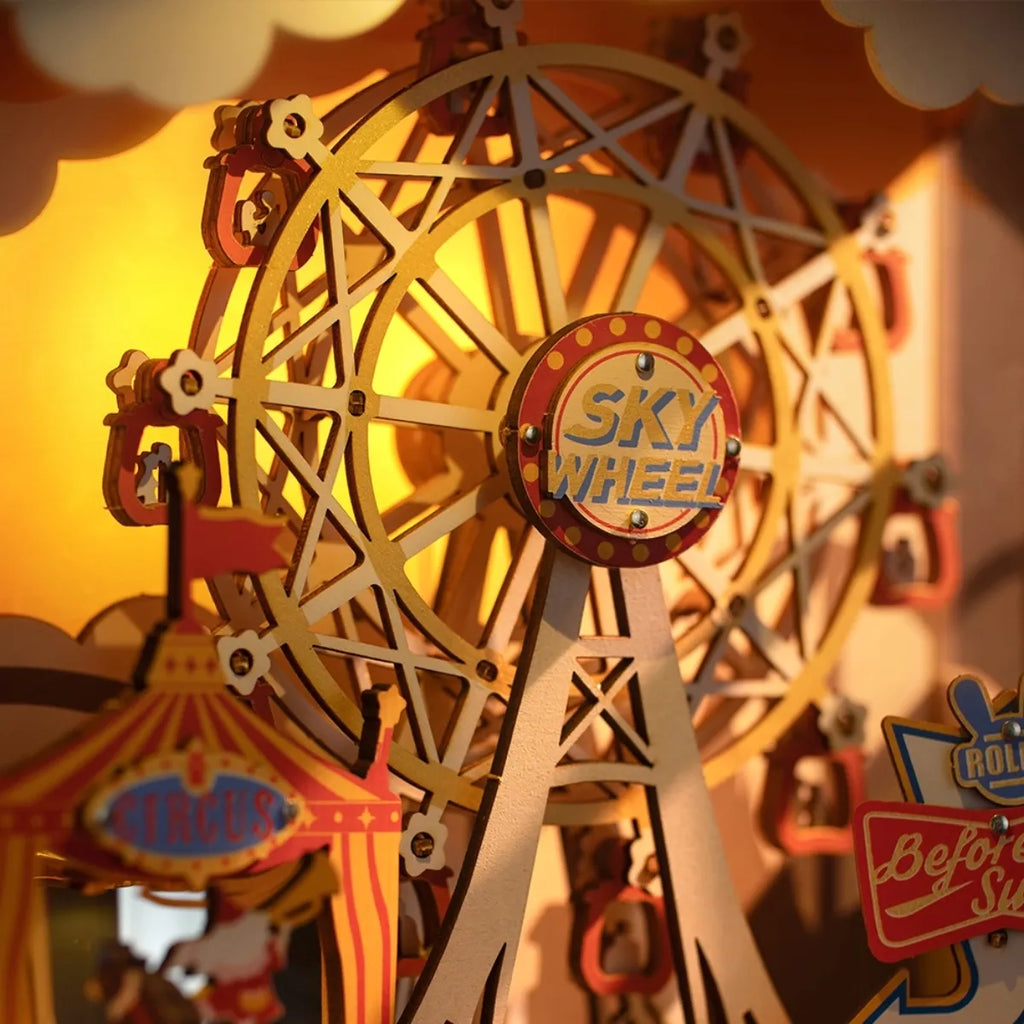 Sunset Carnival 3D Wooden Puzzle Music Box