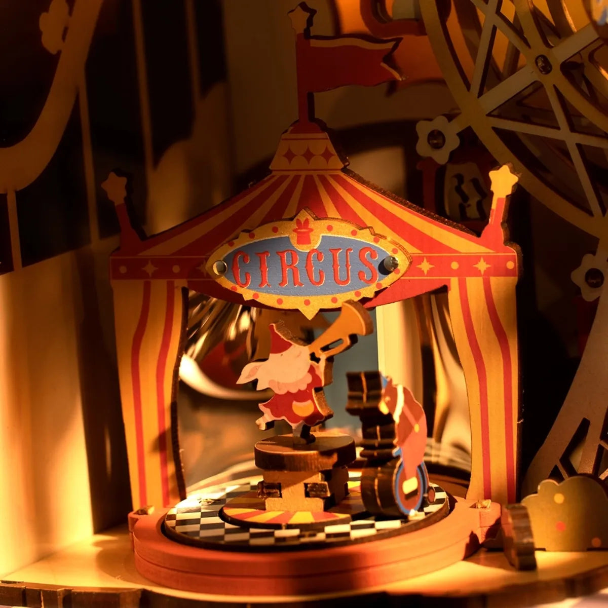 Sunset Carnival 3D Wooden Puzzle Music Box