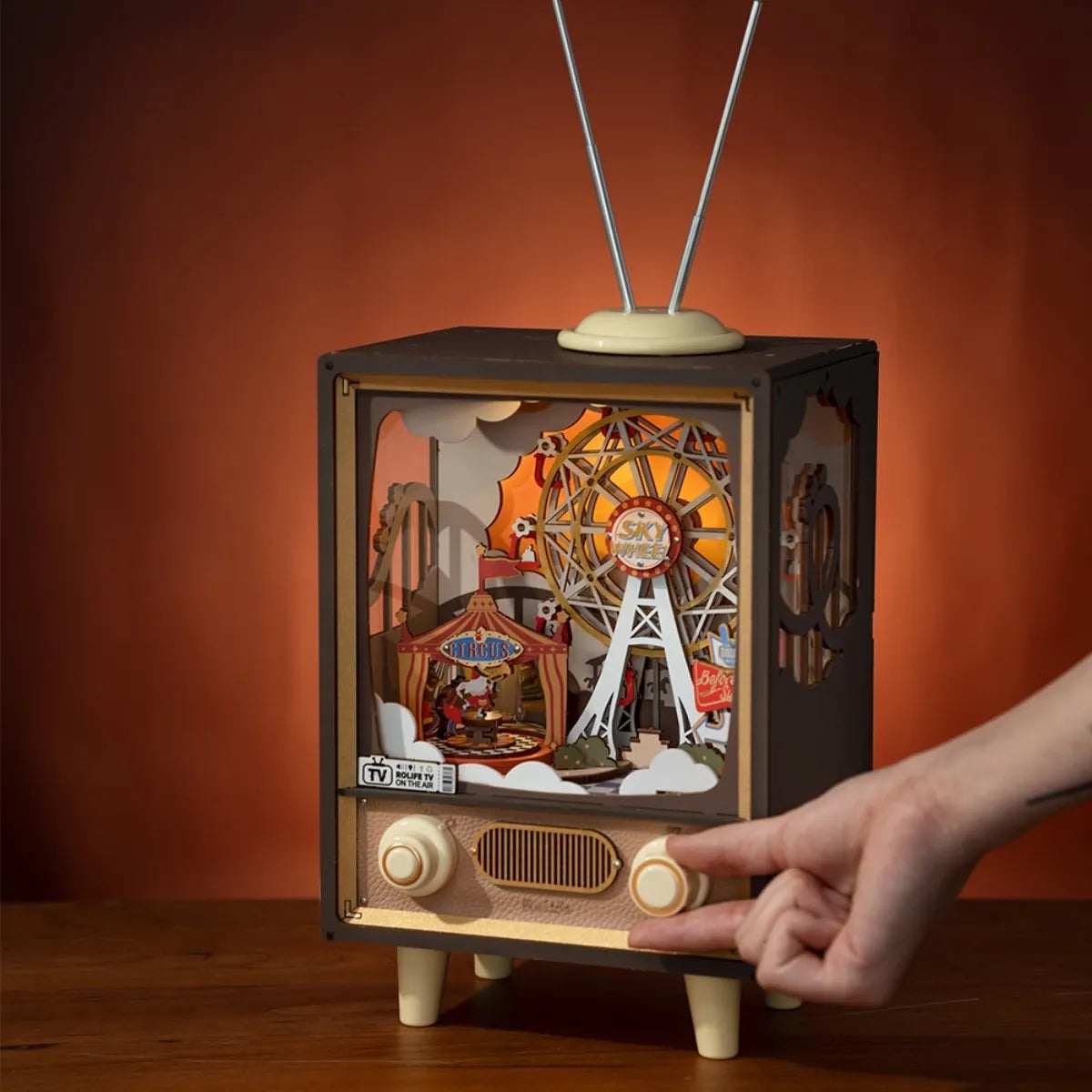 Sunset Carnival 3D Wooden Puzzle Music Box