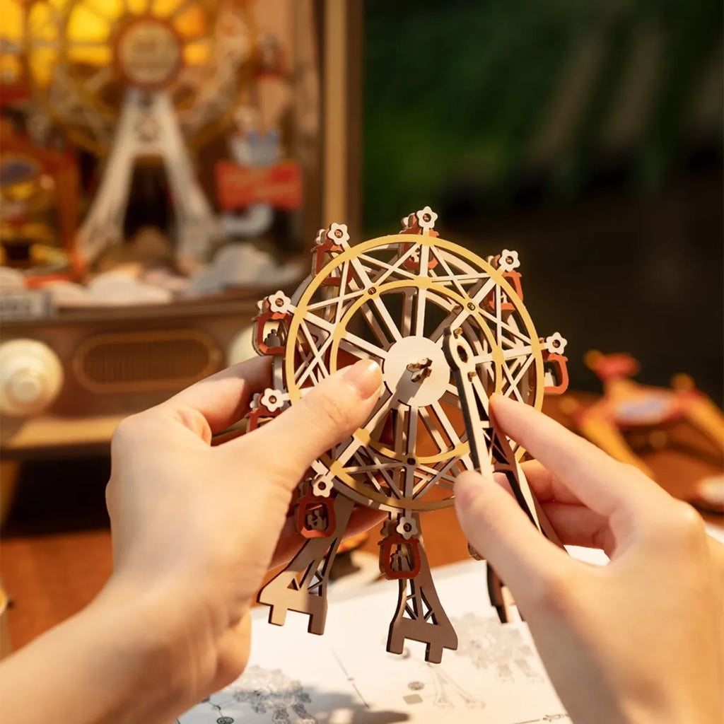 Sunset Carnival 3D Wooden Puzzle Music Box