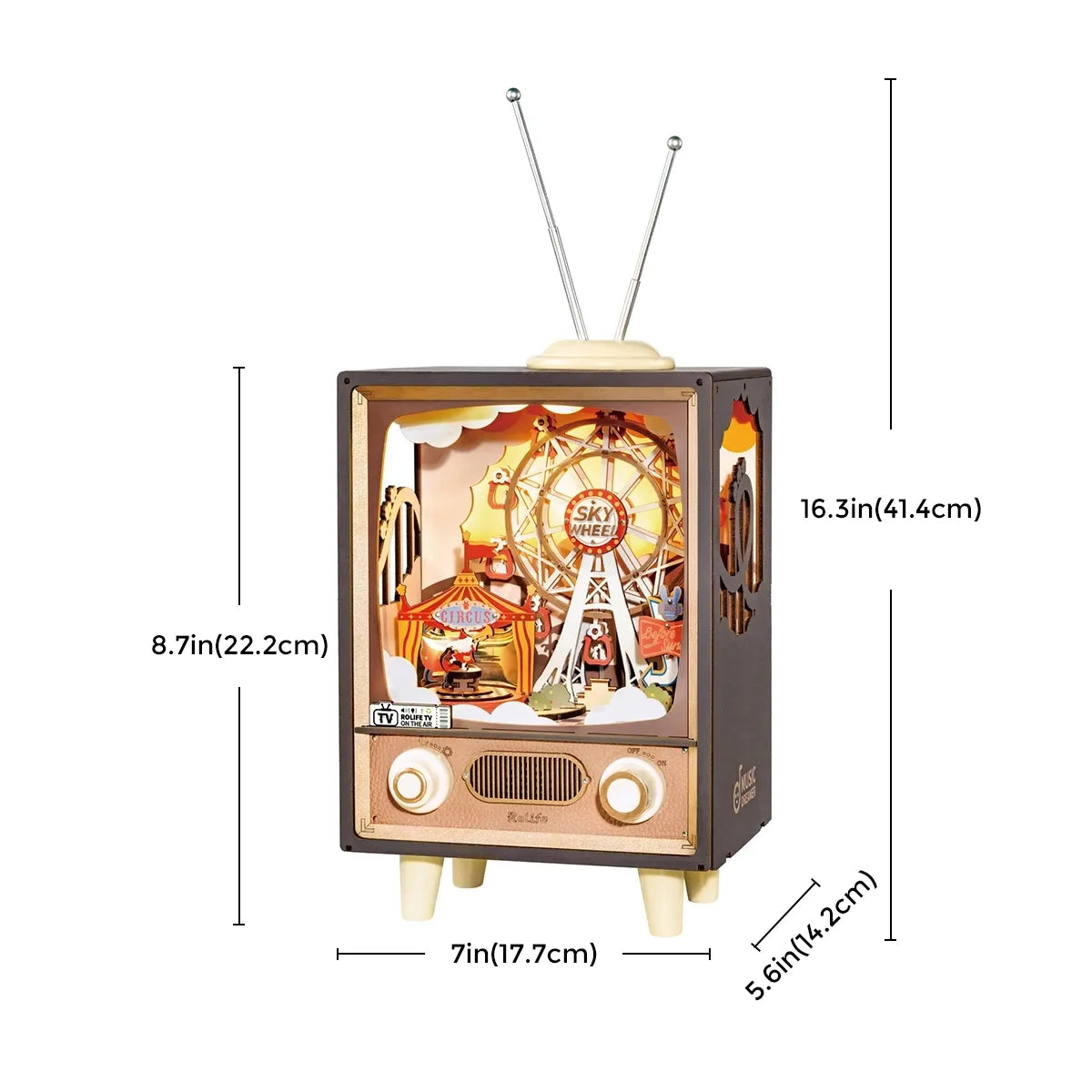 Sunset Carnival 3D Wooden Puzzle Music Box