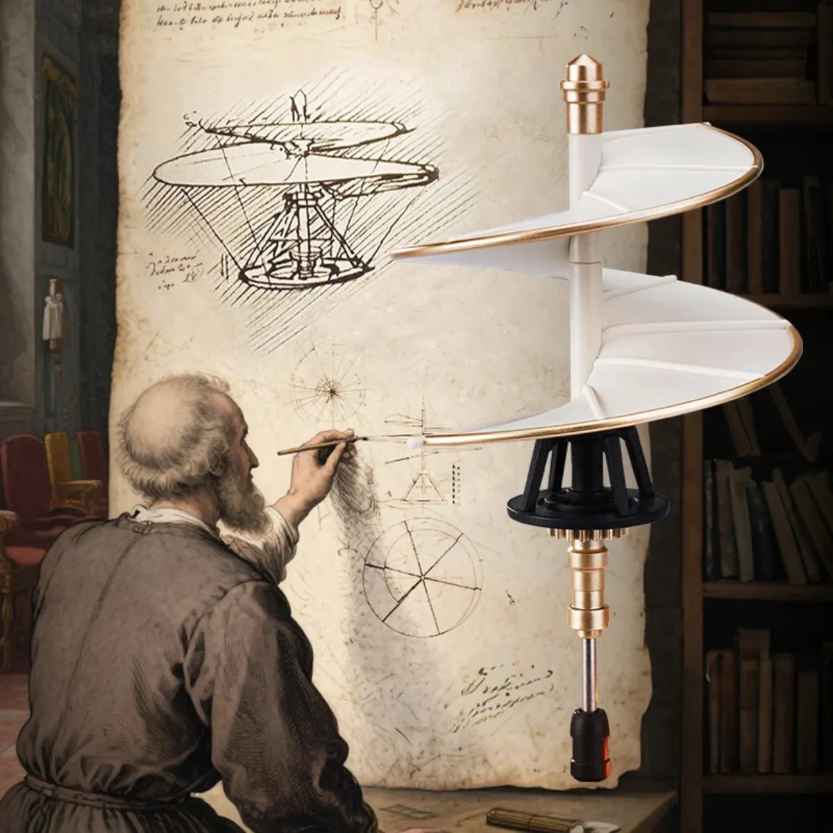 Leonardo da Vinci's Helicopter Mechanical 3D Puzzle