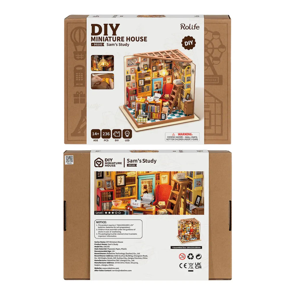 Sam's Study Library DIY Miniature House Kit