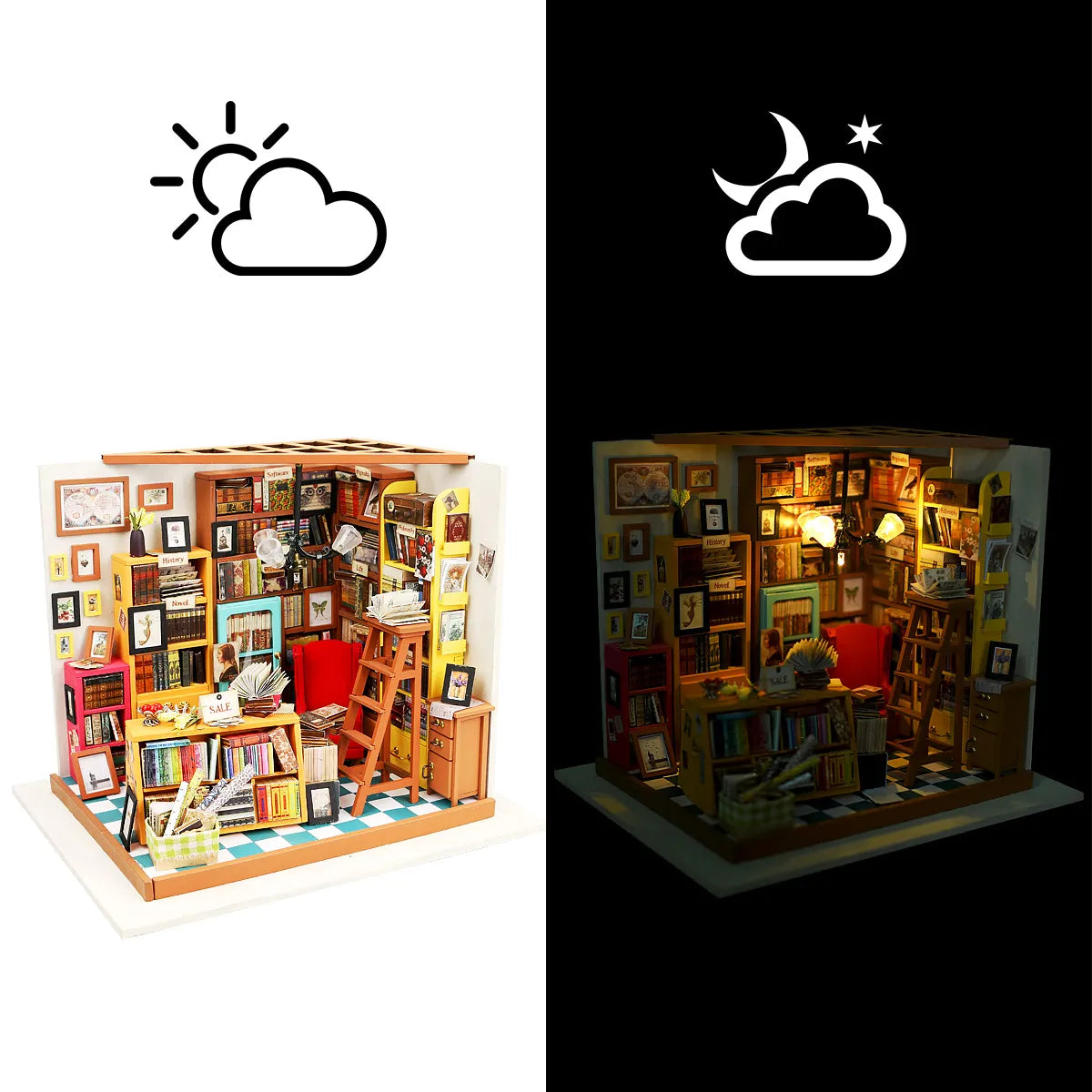 Sam's Study Library DIY Miniature House Kit