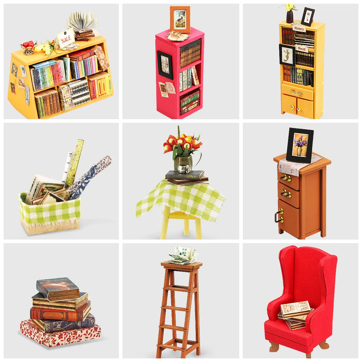 Sam's Study Library DIY Miniature House Kit