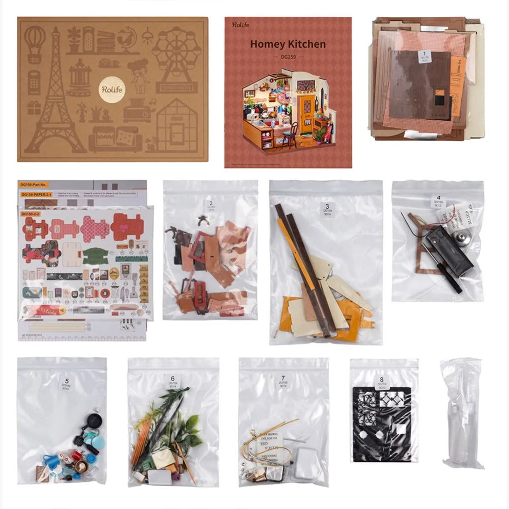 Homey Kitchen DIY Miniature House Kit