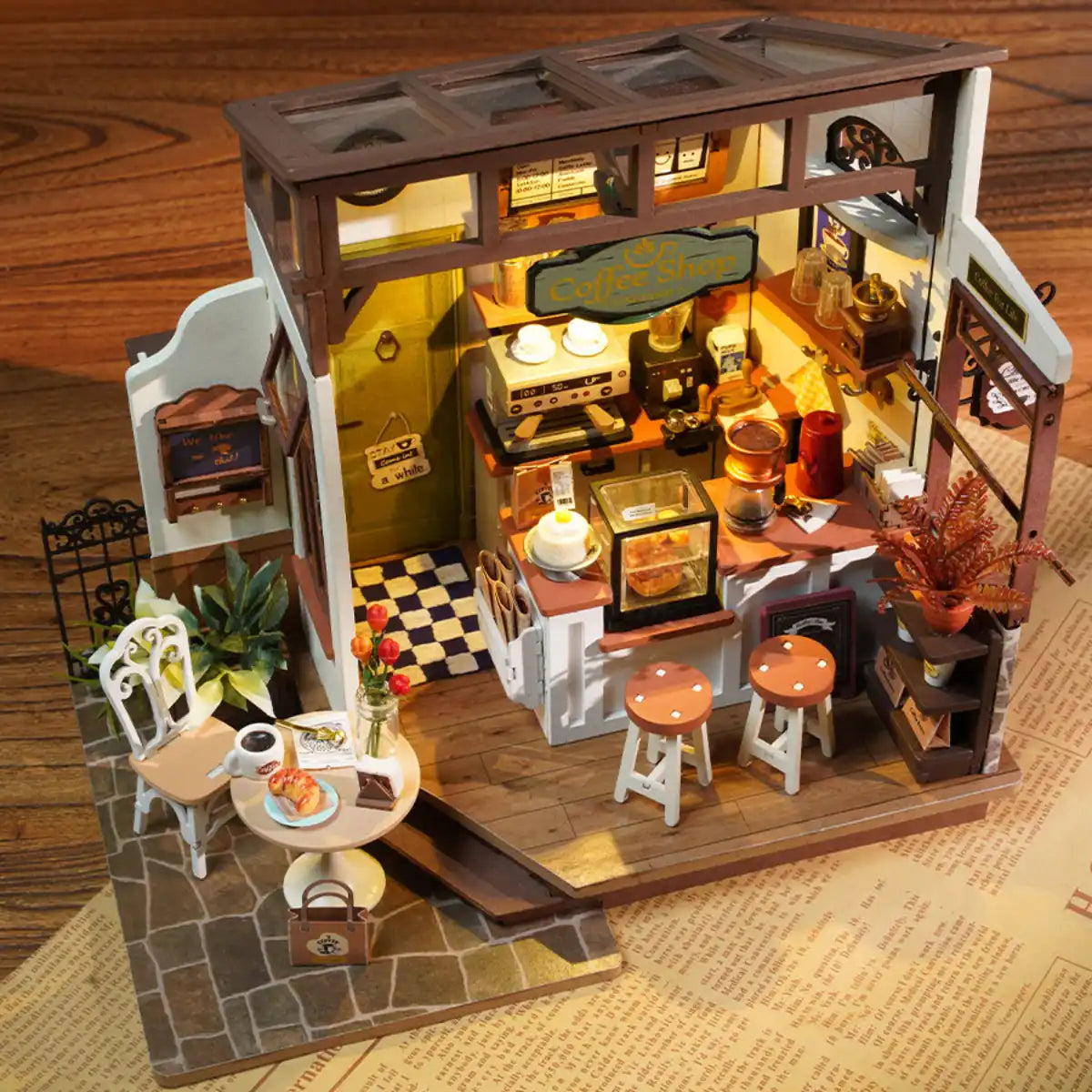 Slow Life Café DIY Miniature House Kit