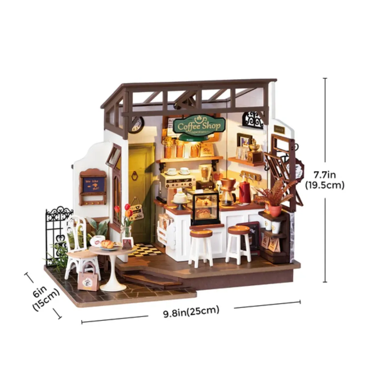 Slow Life Café DIY Miniature House Kit