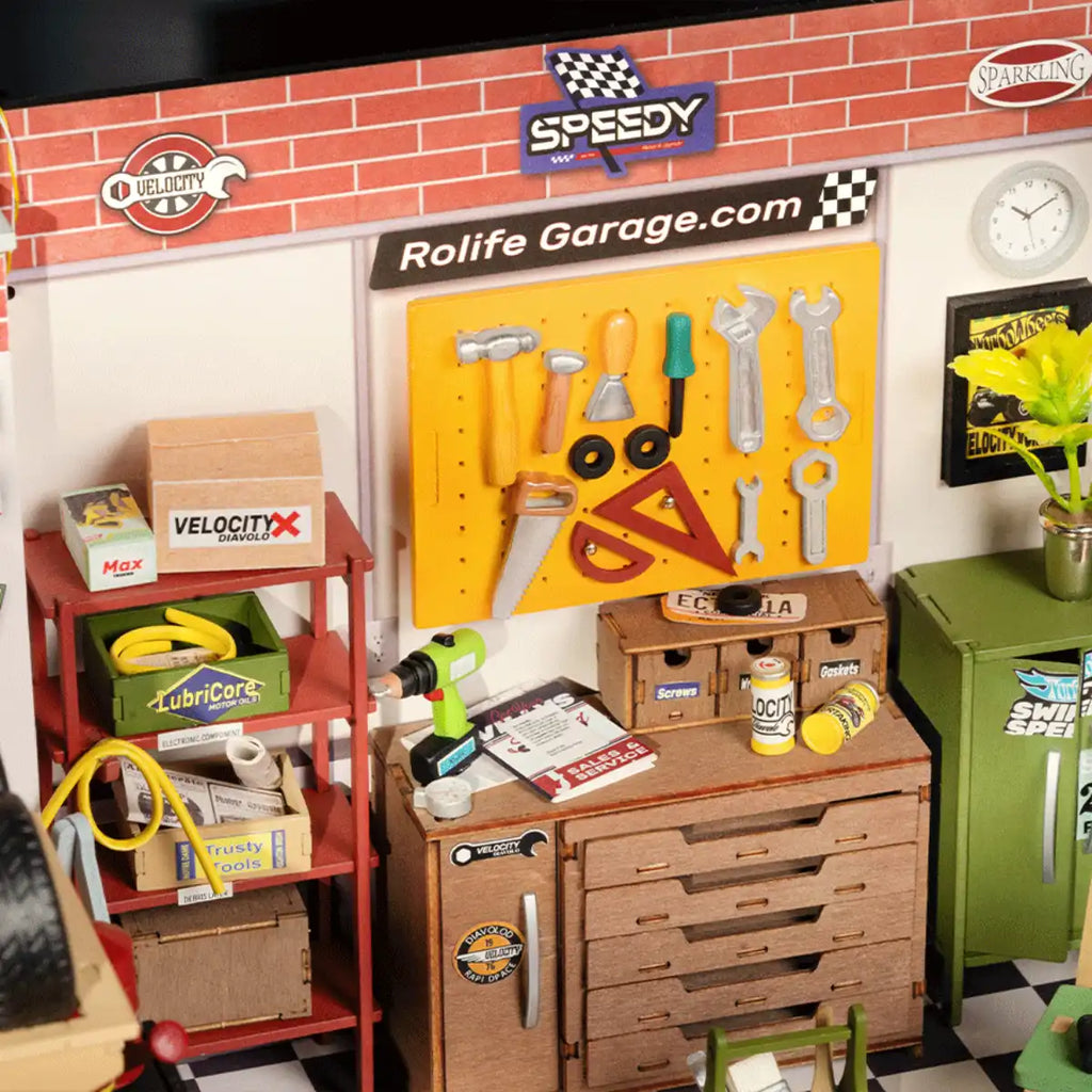 Garage Workshop DIY Miniature House Kit