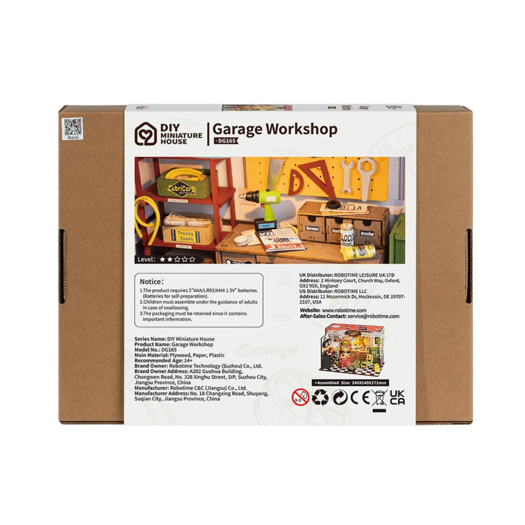 Garage Workshop DIY Miniature House Kit