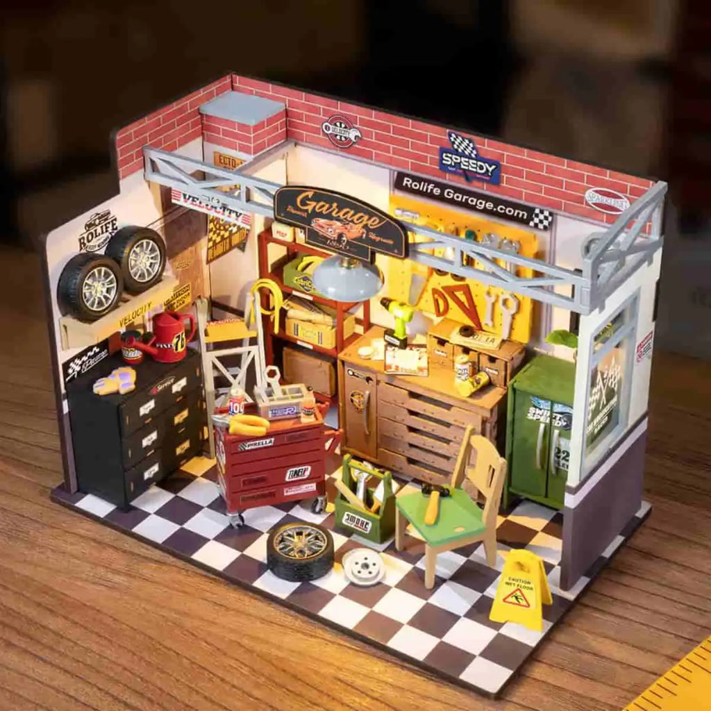 Garage Workshop DIY Miniature House Kit