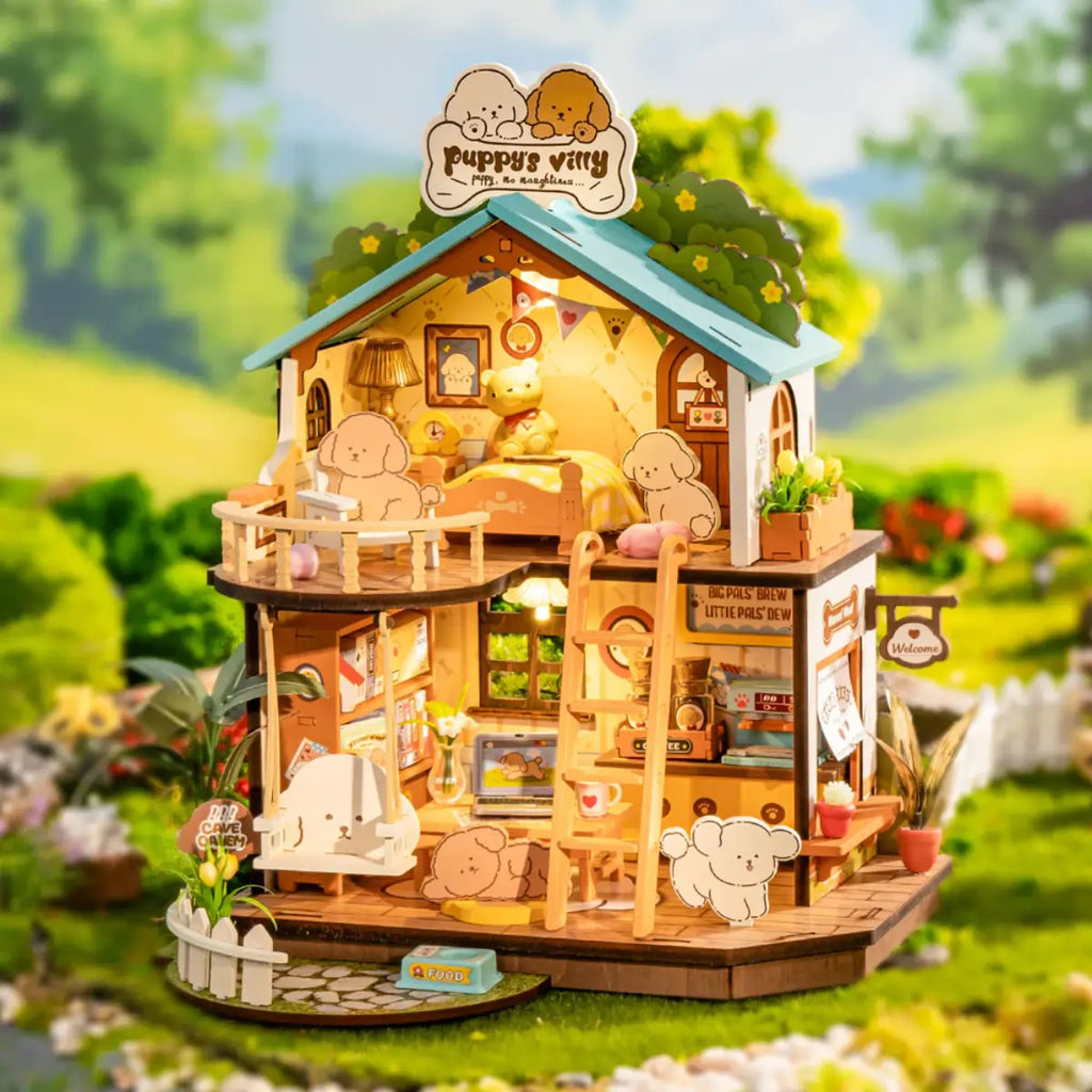 Puppy's Cozy Villa DIY Miniature House Kit