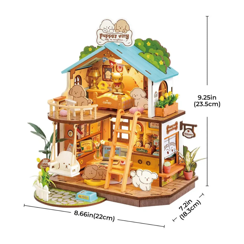 Puppy's Cozy Villa DIY Miniature House Kit