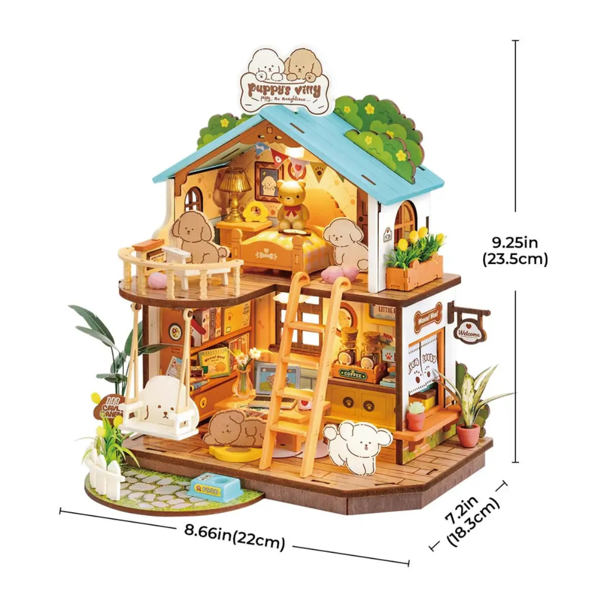 Puppy's Cozy Villa DIY Miniature House Kit