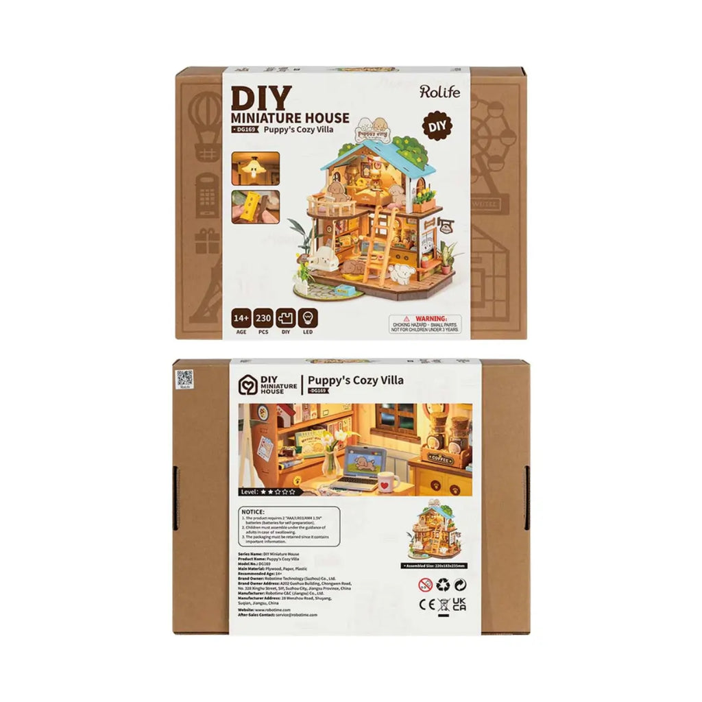 Puppy's Cozy Villa DIY Miniature House Kit