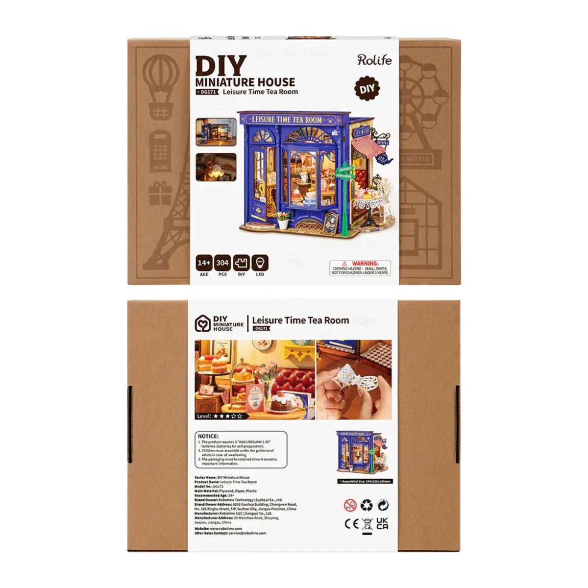 Leisure Time Tea Room DIY Miniature House Kit