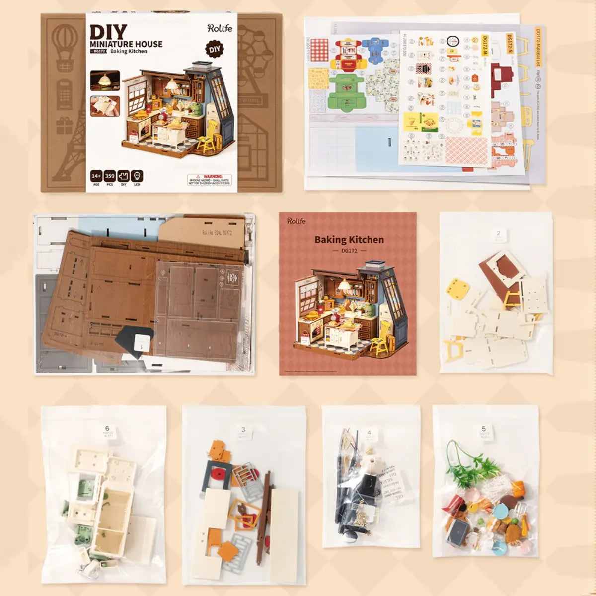Baking Kitchen DIY Miniature House Kit