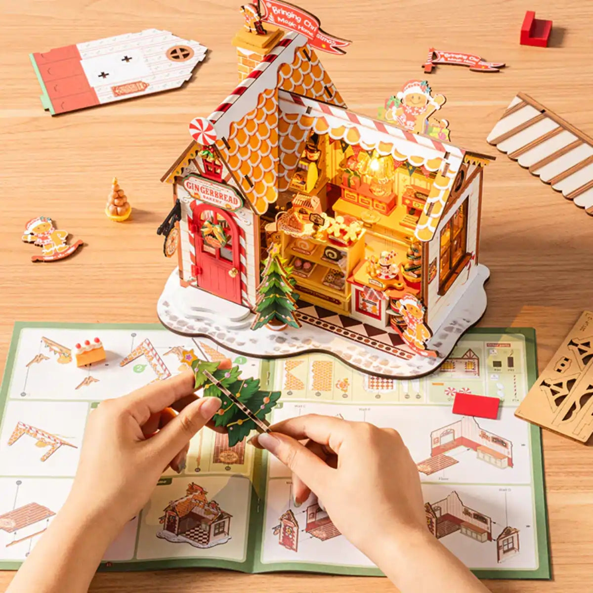 Gingerbread House DIY Miniature House Kit