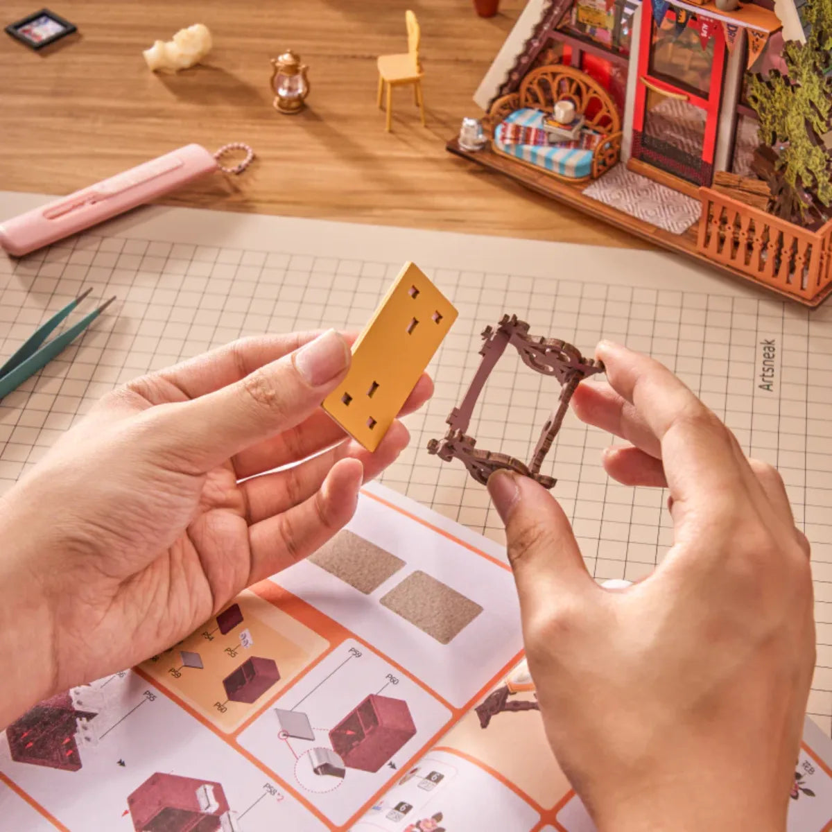 A-Frame Cabin DIY Miniature House Kit