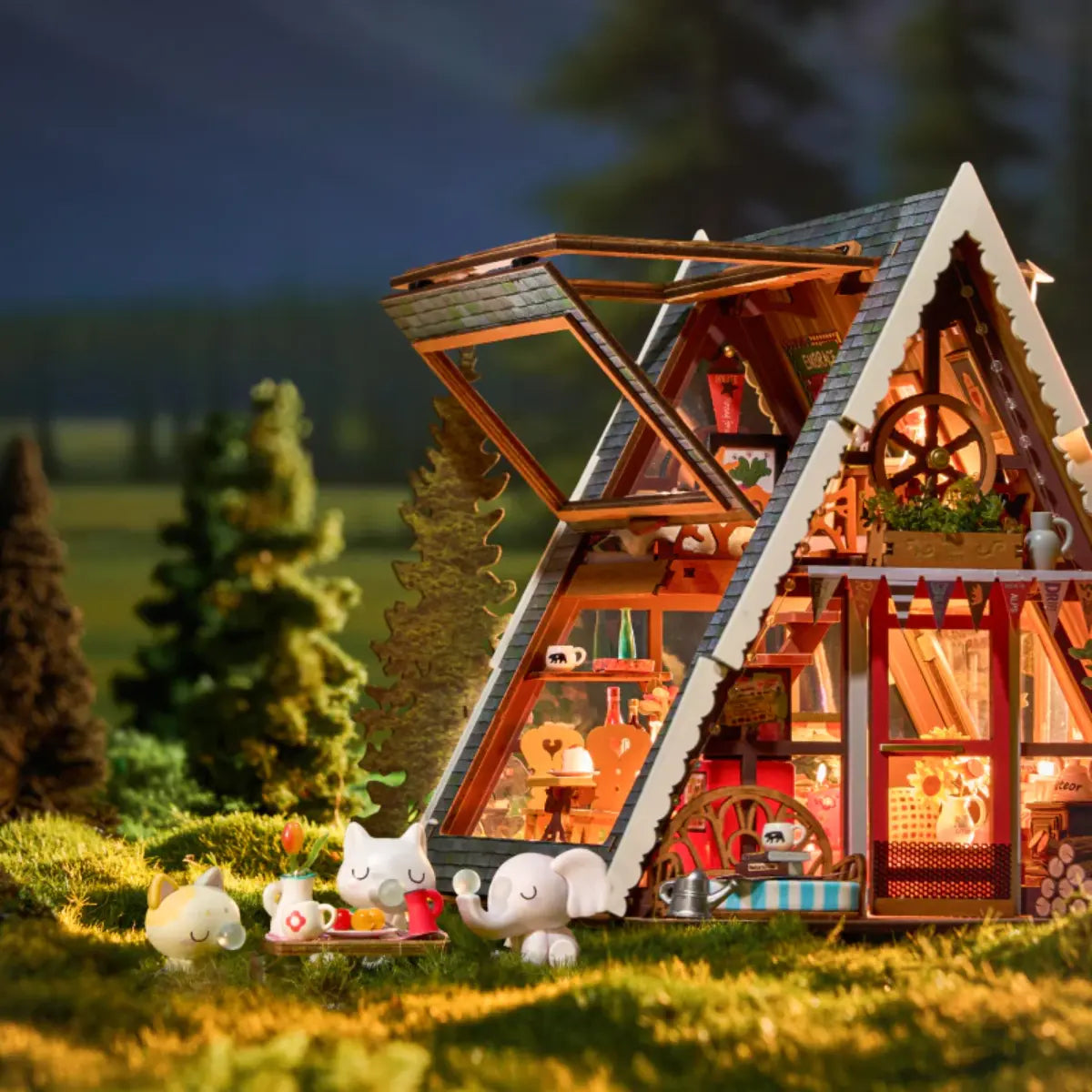 A-Frame Cabin DIY Miniature House Kit