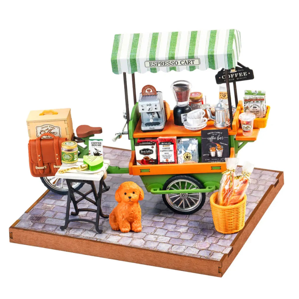 Aromatic Coffee Cart DIY Miniature House Kit