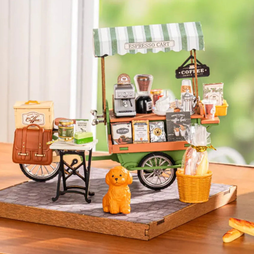 Aromatic Coffee Cart DIY Miniature House Kit