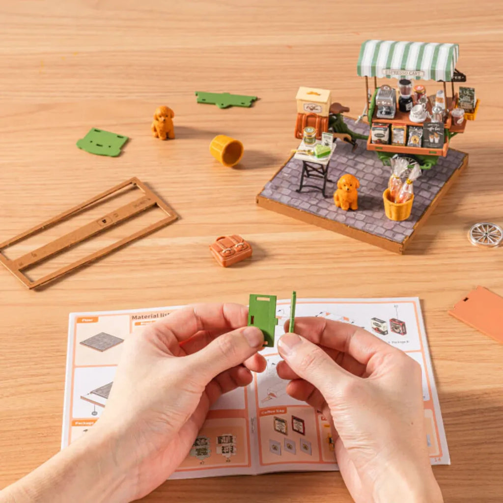 Aromatic Coffee Cart DIY Miniature House Kit