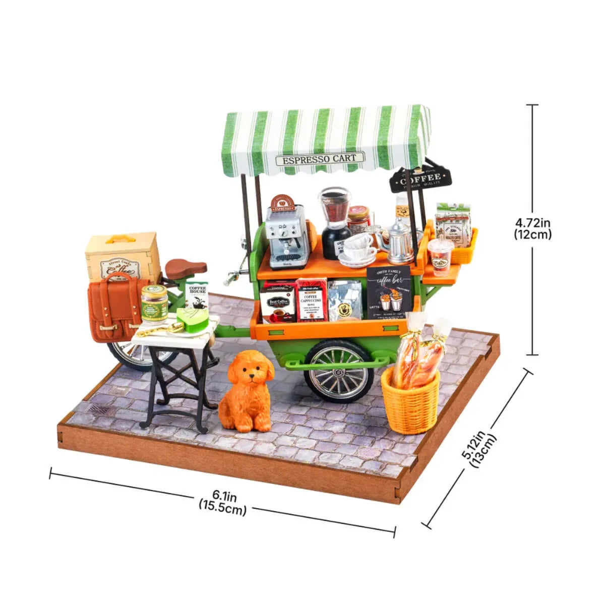 Aromatic Coffee Cart DIY Miniature House Kit
