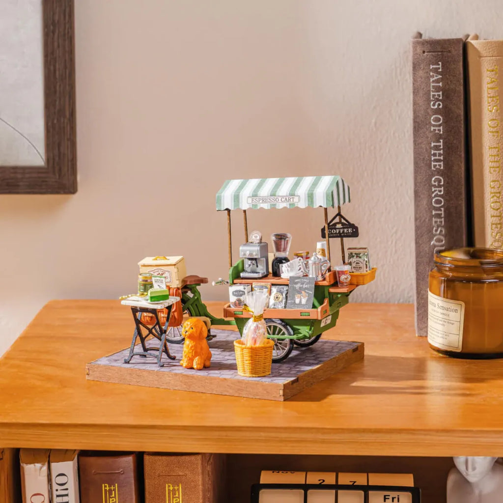 Aromatic Coffee Cart DIY Miniature House Kit