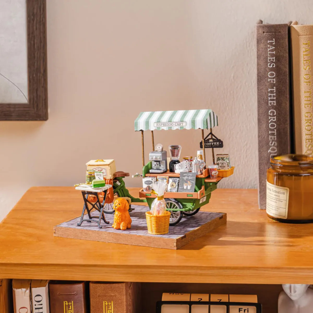 Aromatic Coffee Cart DIY Miniature House Kit