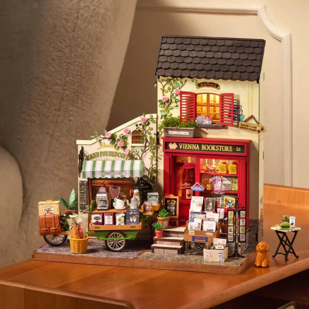 Aromatic Coffee Cart DIY Miniature House Kit
